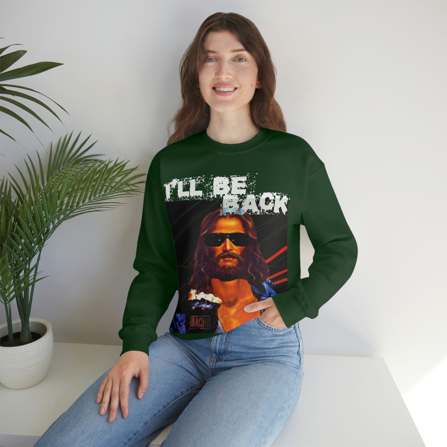 Oversized Graphic Sweatshirt - 80s Sci-Fi Cinema Parody Streetwear (Bachi)