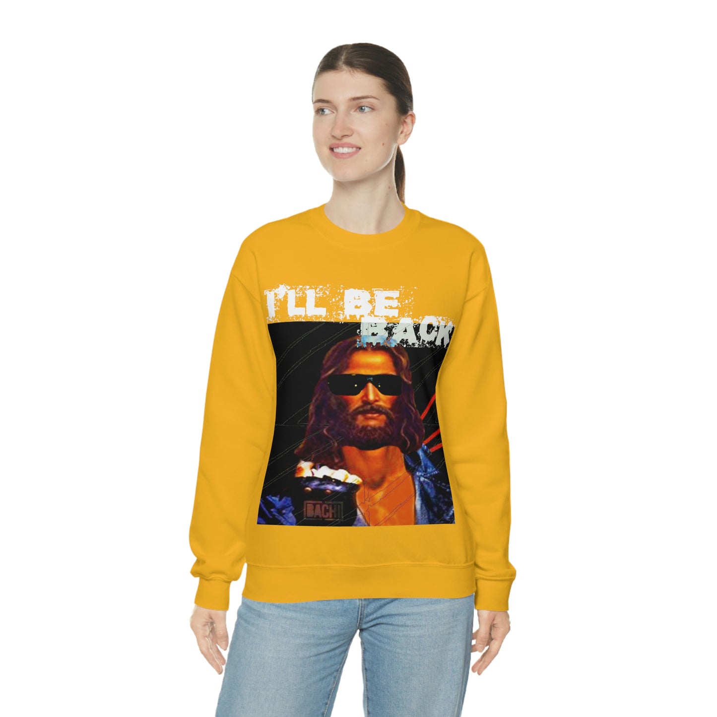 Oversized Graphic Sweatshirt - 80s Sci-Fi Cinema Parody Streetwear (Bachi)