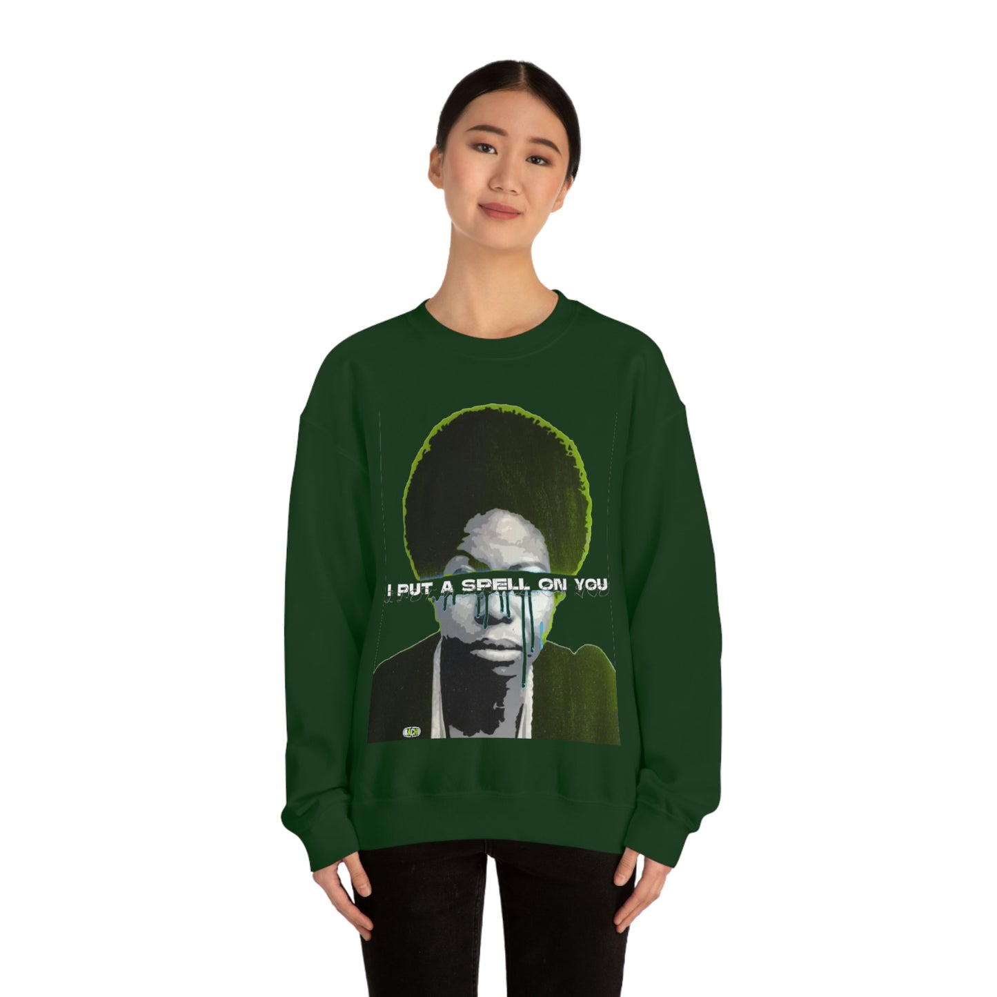 Vintage Soul Music Graphic Sweatshirt - Female Jazz Portrait Print (Bachi)