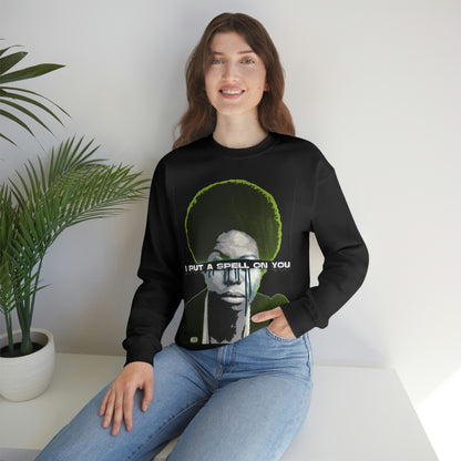 Vintage Soul Music Graphic Sweatshirt - Female Jazz Portrait Print (Bachi)