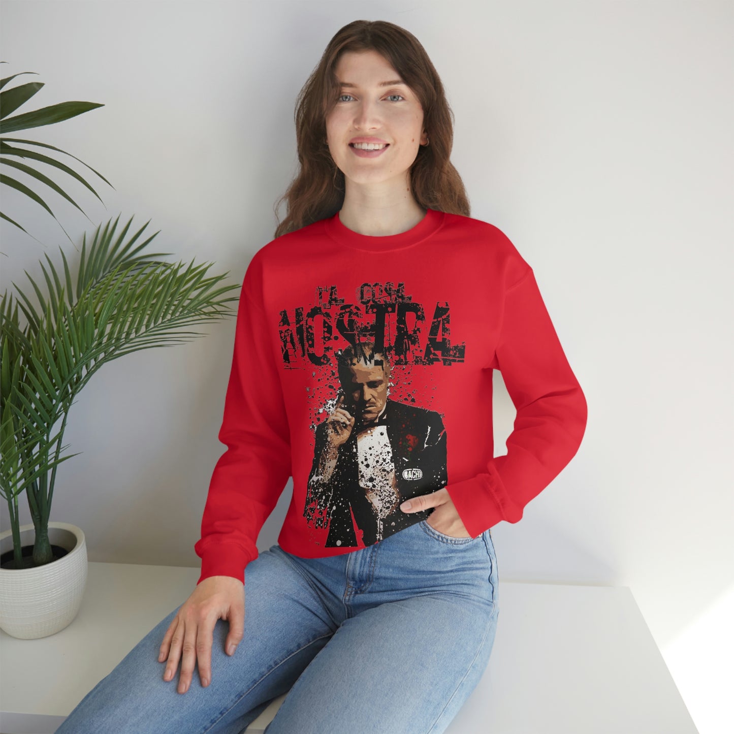 Heavyweight Vintage Sweatshirt - Mafia Cinema Graphic Streetwear (Bachi)