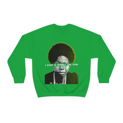 Vintage Soul Music Graphic Sweatshirt - Female Jazz Portrait Print (Bachi)