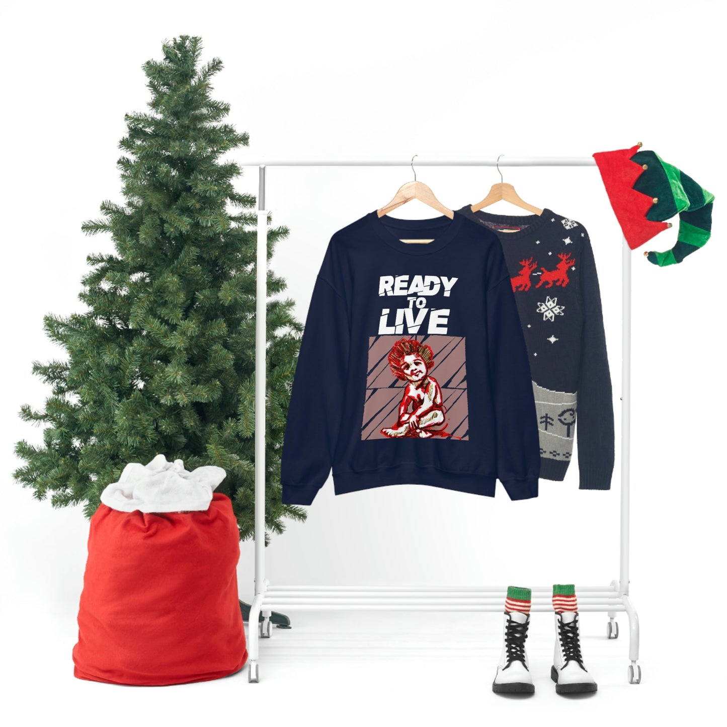 Unisex Sweater Ready to Live Printify
