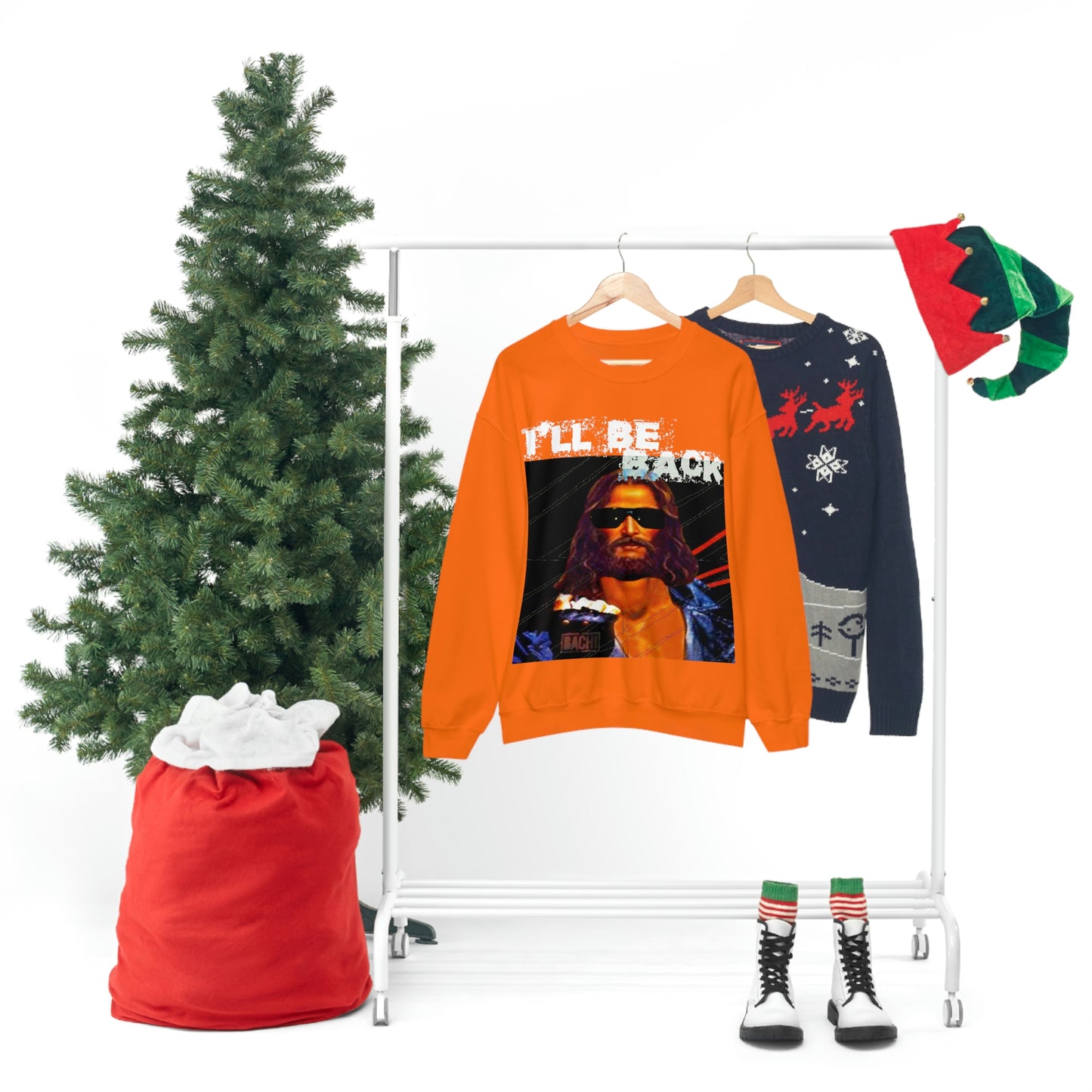 Oversized Graphic Sweatshirt - 80s Sci-Fi Cinema Parody Streetwear (Bachi)