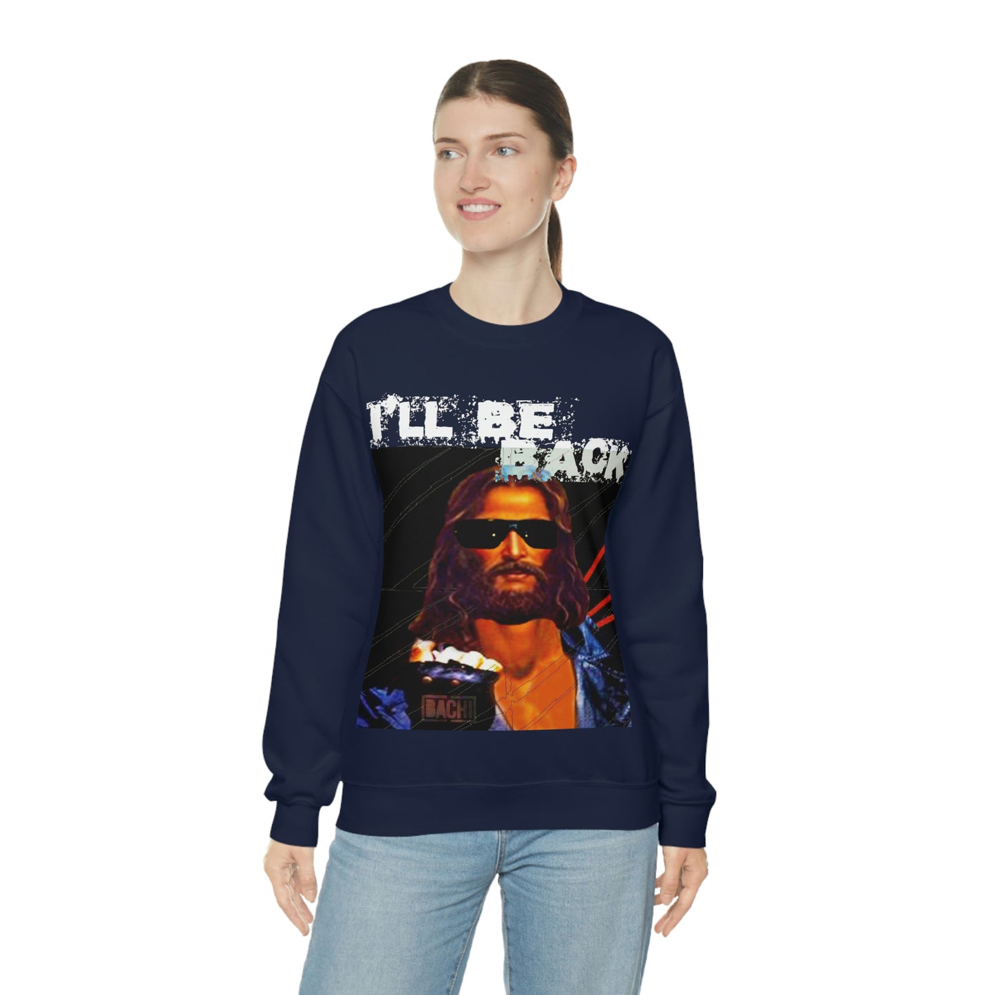 Oversized Graphic Sweatshirt - 80s Sci-Fi Cinema Parody Streetwear (Bachi)