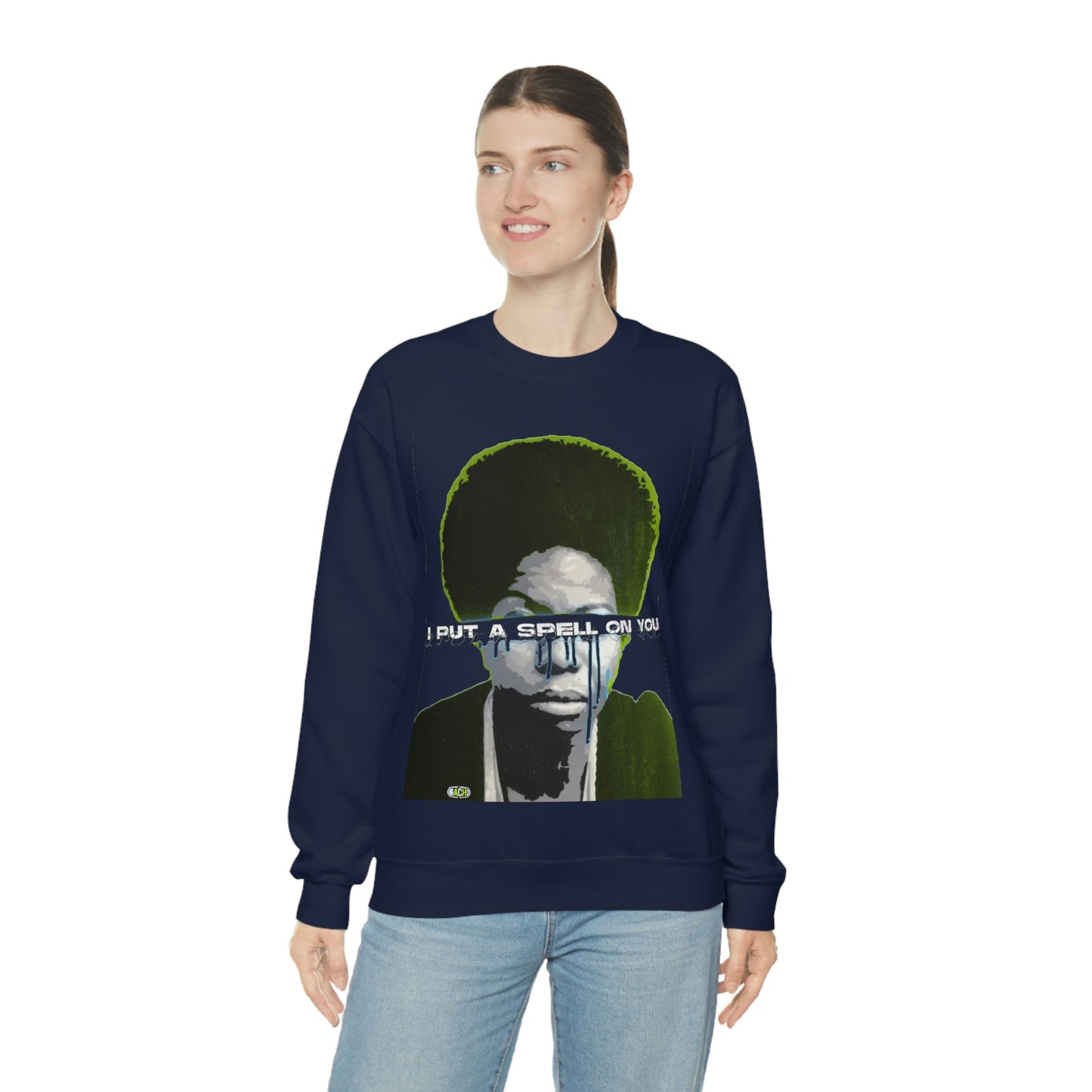 Vintage Soul Music Graphic Sweatshirt - Female Jazz Portrait Print (Bachi)