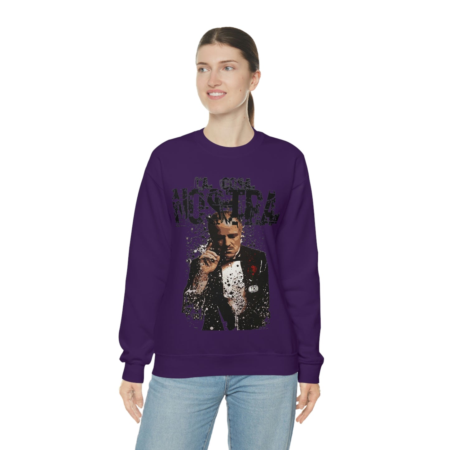 Heavyweight Vintage Sweatshirt - Mafia Cinema Graphic Streetwear (Bachi)