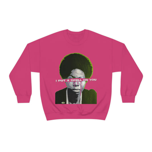 Vintage Soul Music Graphic Sweatshirt - Female Jazz Portrait Print (Bachi)