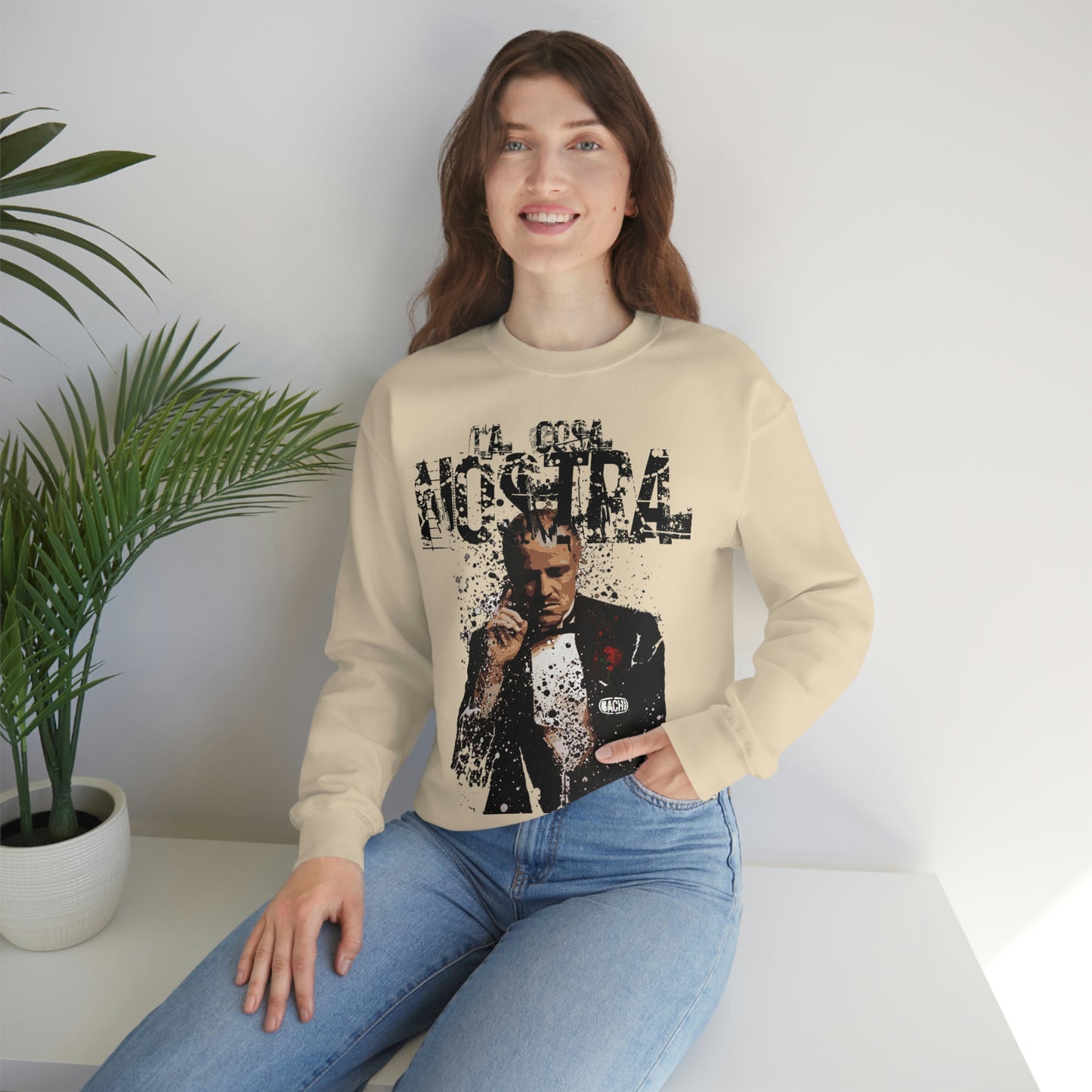Heavyweight Vintage Sweatshirt - Mafia Cinema Graphic Streetwear (Bachi)