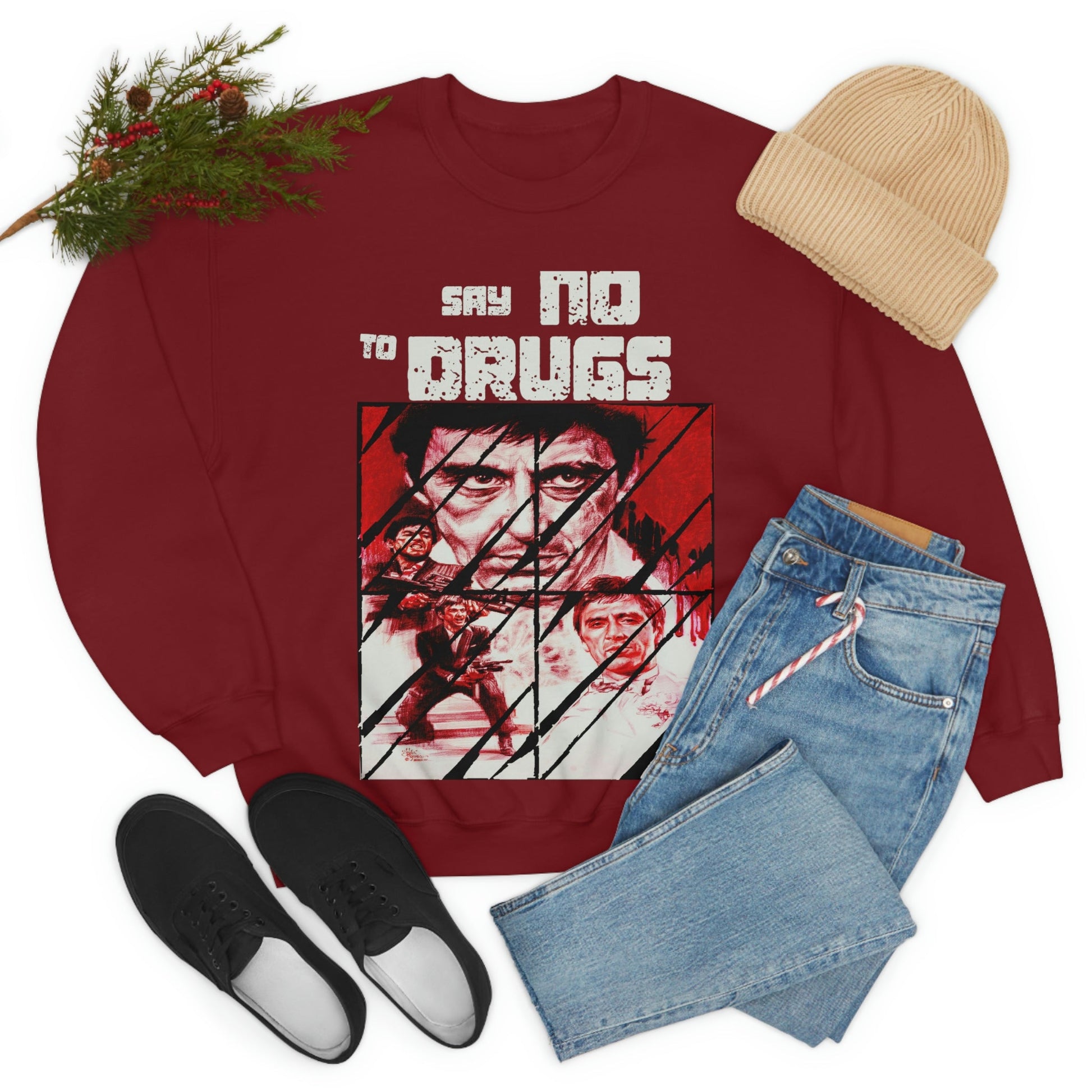 Unisex Sweater Scarface faces Printify