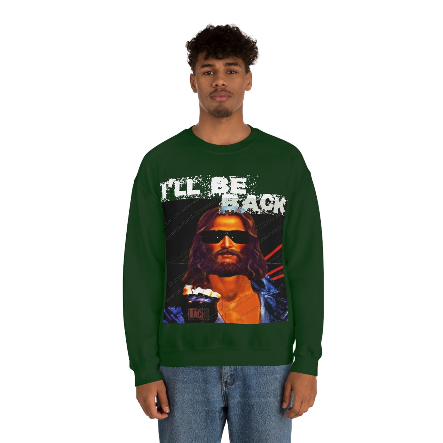 Oversized Graphic Sweatshirt - 80s Sci-Fi Cinema Parody Streetwear (Bachi)