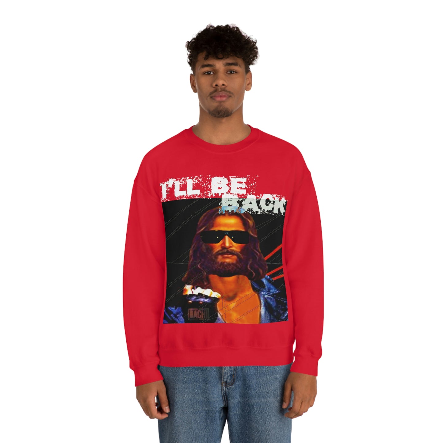 Oversized Graphic Sweatshirt - 80s Sci-Fi Cinema Parody Streetwear (Bachi)