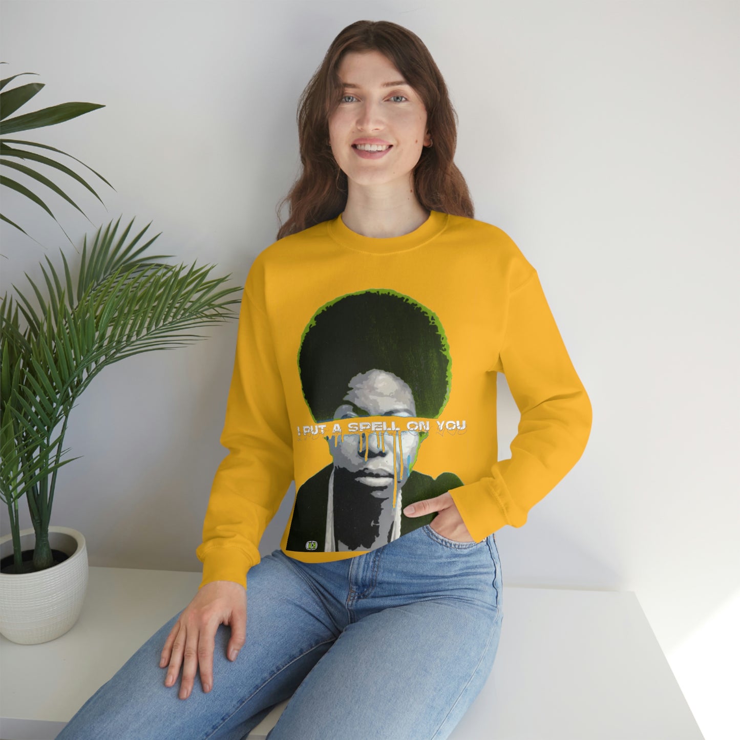 Vintage Soul Music Graphic Sweatshirt - Female Jazz Portrait Print (Bachi)