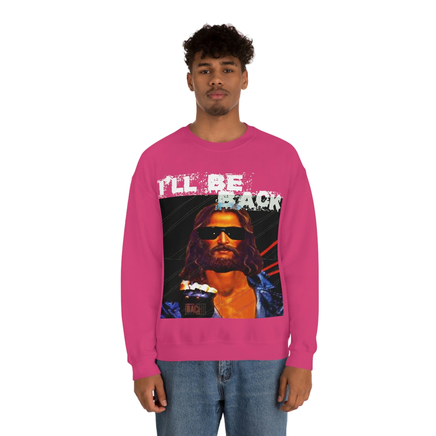 Oversized Graphic Sweatshirt - 80s Sci-Fi Cinema Parody Streetwear (Bachi)