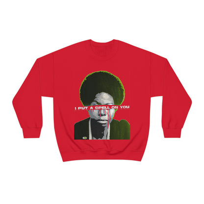 Vintage Soul Music Graphic Sweatshirt - Female Jazz Portrait Print (Bachi)