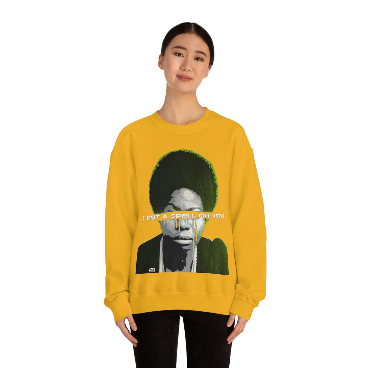 Vintage Soul Music Graphic Sweatshirt - Female Jazz Portrait Print (Bachi)
