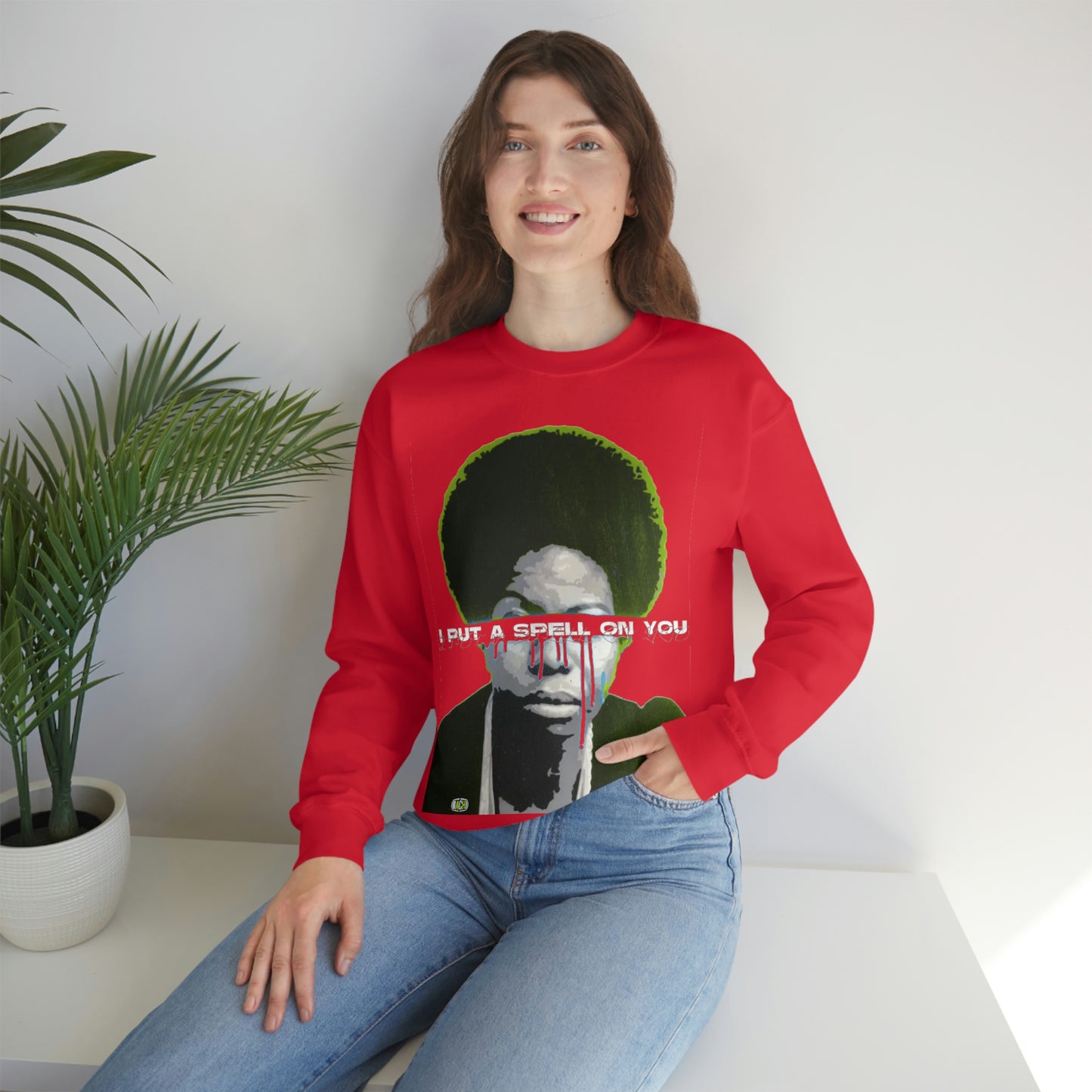 Vintage Soul Music Graphic Sweatshirt - Female Jazz Portrait Print (Bachi)