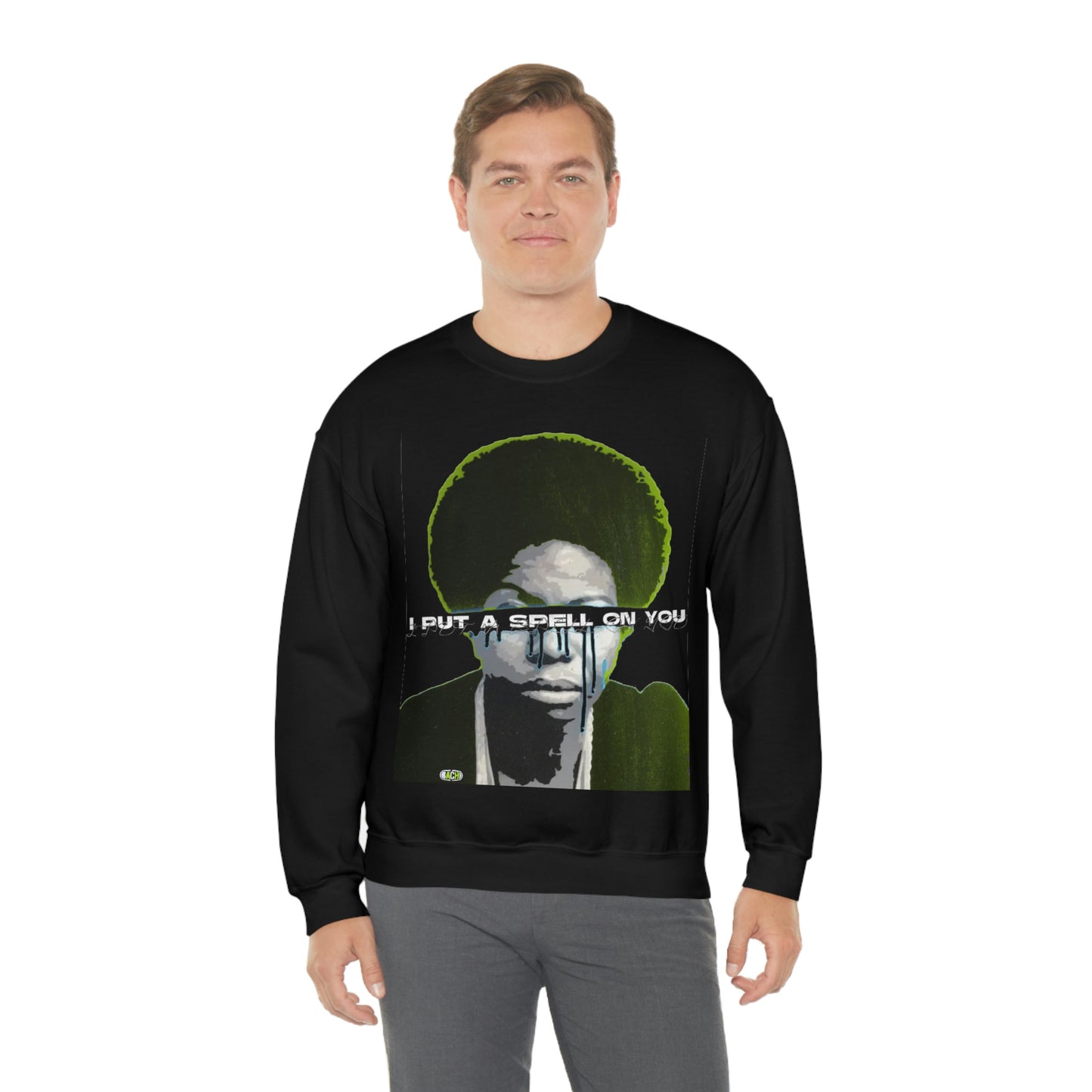 Vintage Soul Music Graphic Sweatshirt - Female Jazz Portrait Print (Bachi)
