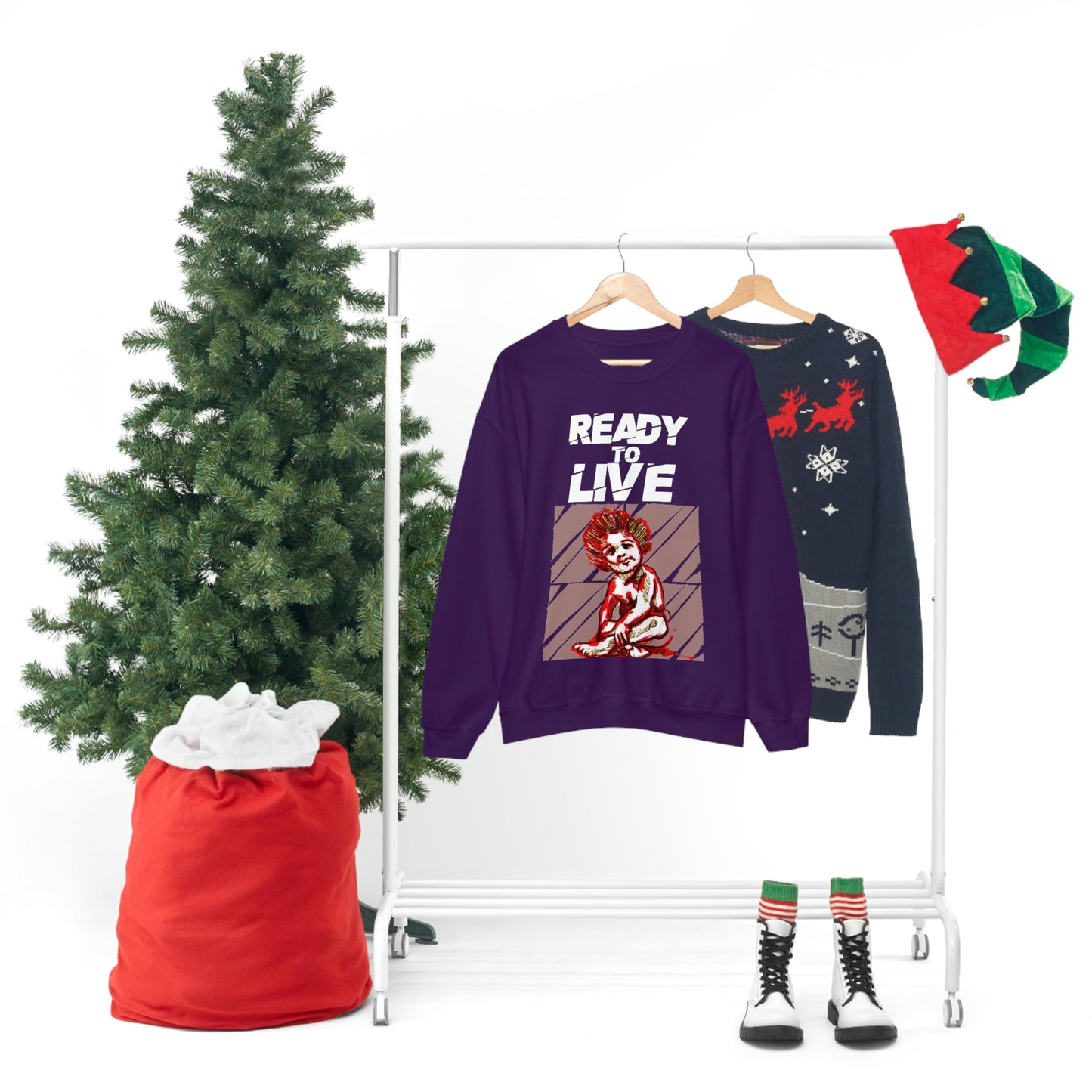 Unisex Sweater Ready to Live Printify