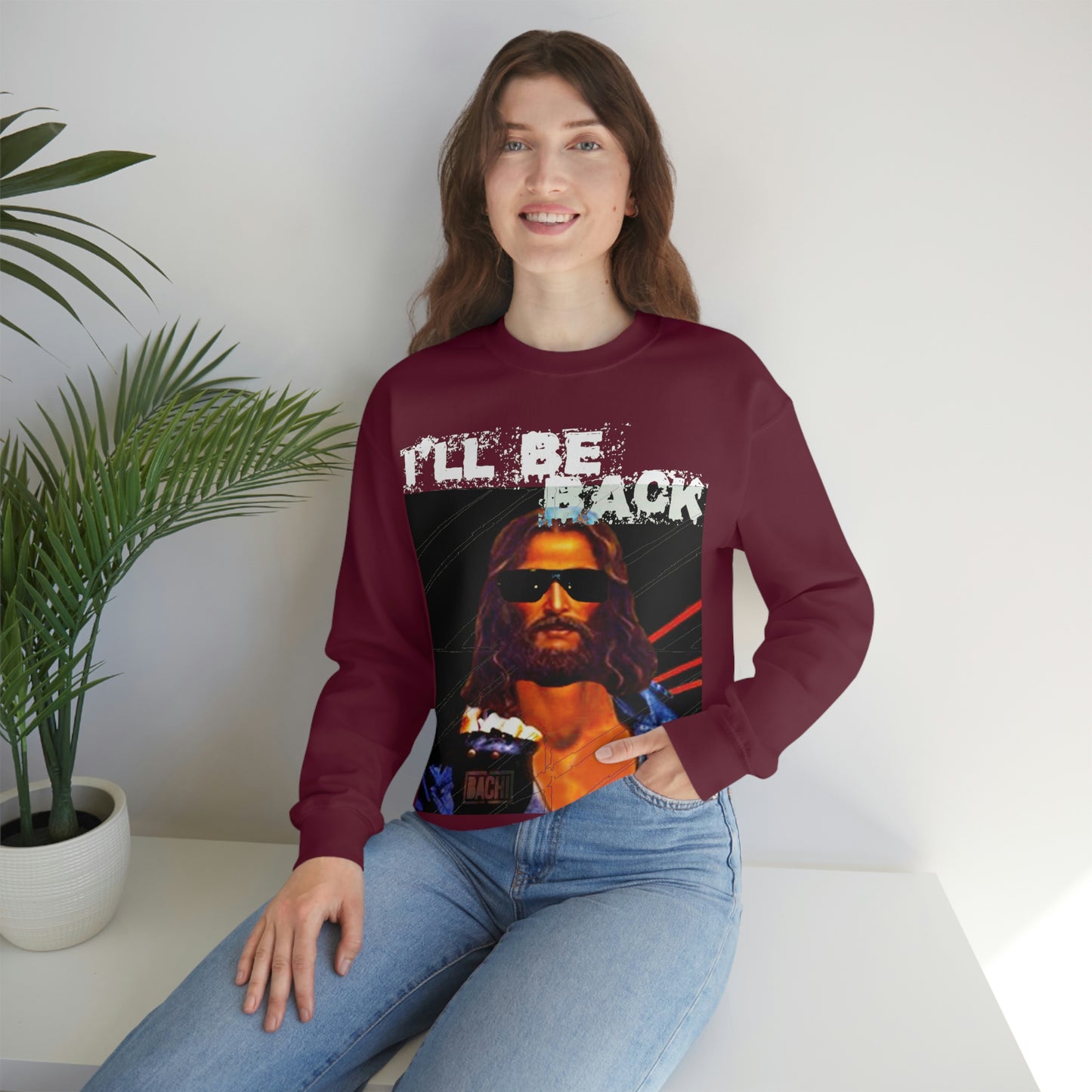 Oversized Graphic Sweatshirt - 80s Sci-Fi Cinema Parody Streetwear (Bachi)