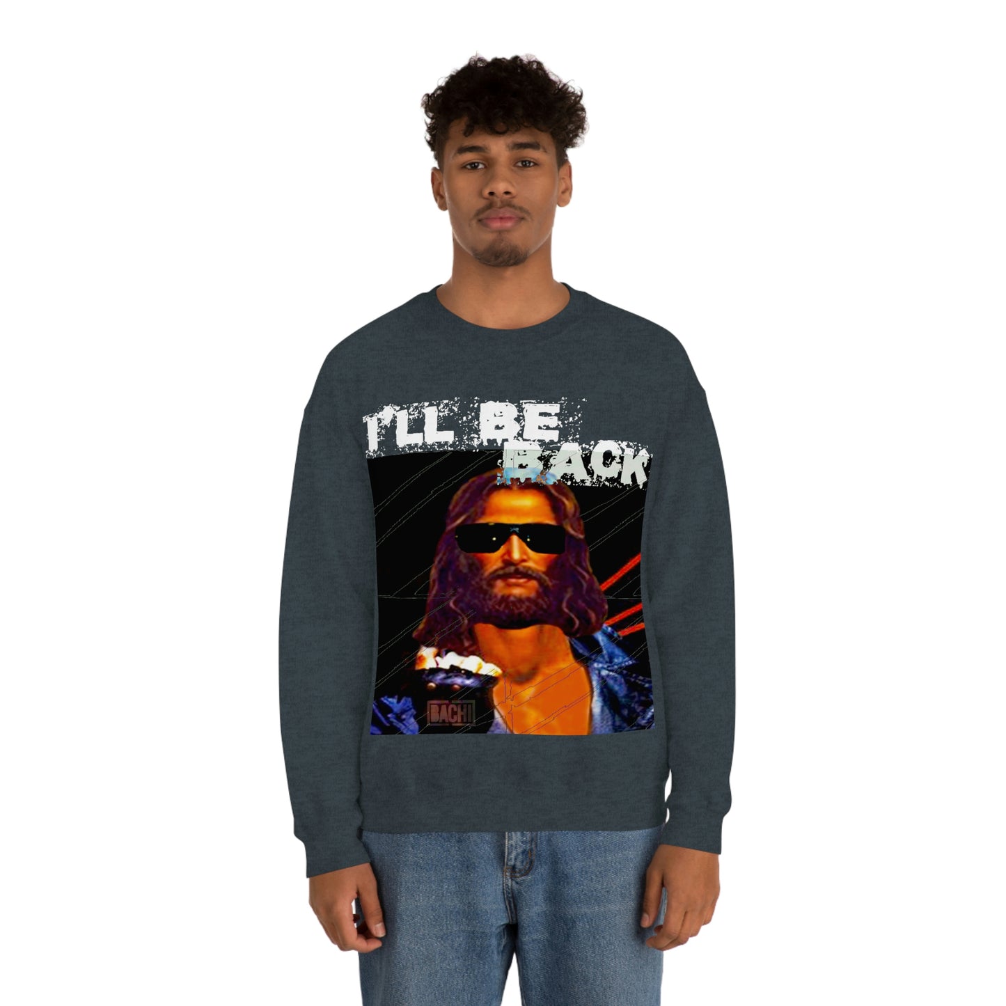 Oversized Graphic Sweatshirt - 80s Sci-Fi Cinema Parody Streetwear (Bachi)