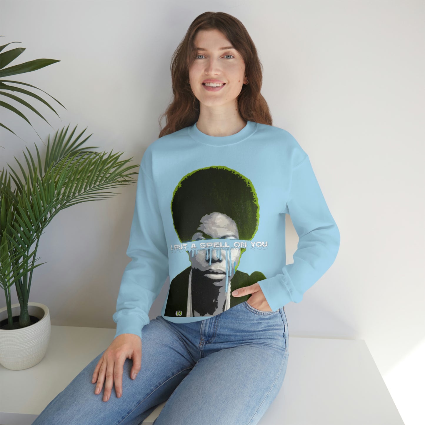 Vintage Soul Music Graphic Sweatshirt - Female Jazz Portrait Print (Bachi)