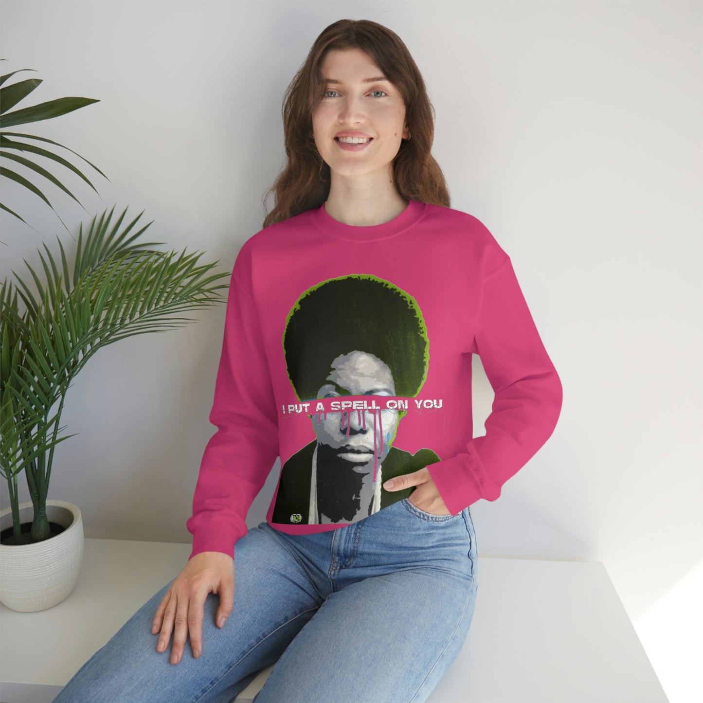 Vintage Soul Music Graphic Sweatshirt - Female Jazz Portrait Print (Bachi)