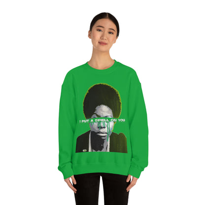 Vintage Soul Music Graphic Sweatshirt - Female Jazz Portrait Print (Bachi)
