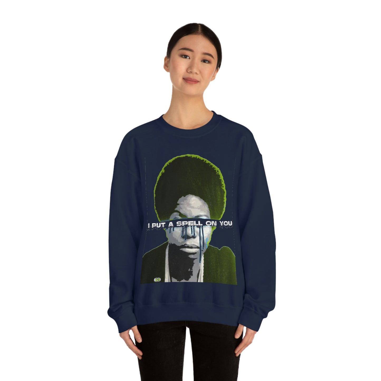 Vintage Soul Music Graphic Sweatshirt - Female Jazz Portrait Print (Bachi)