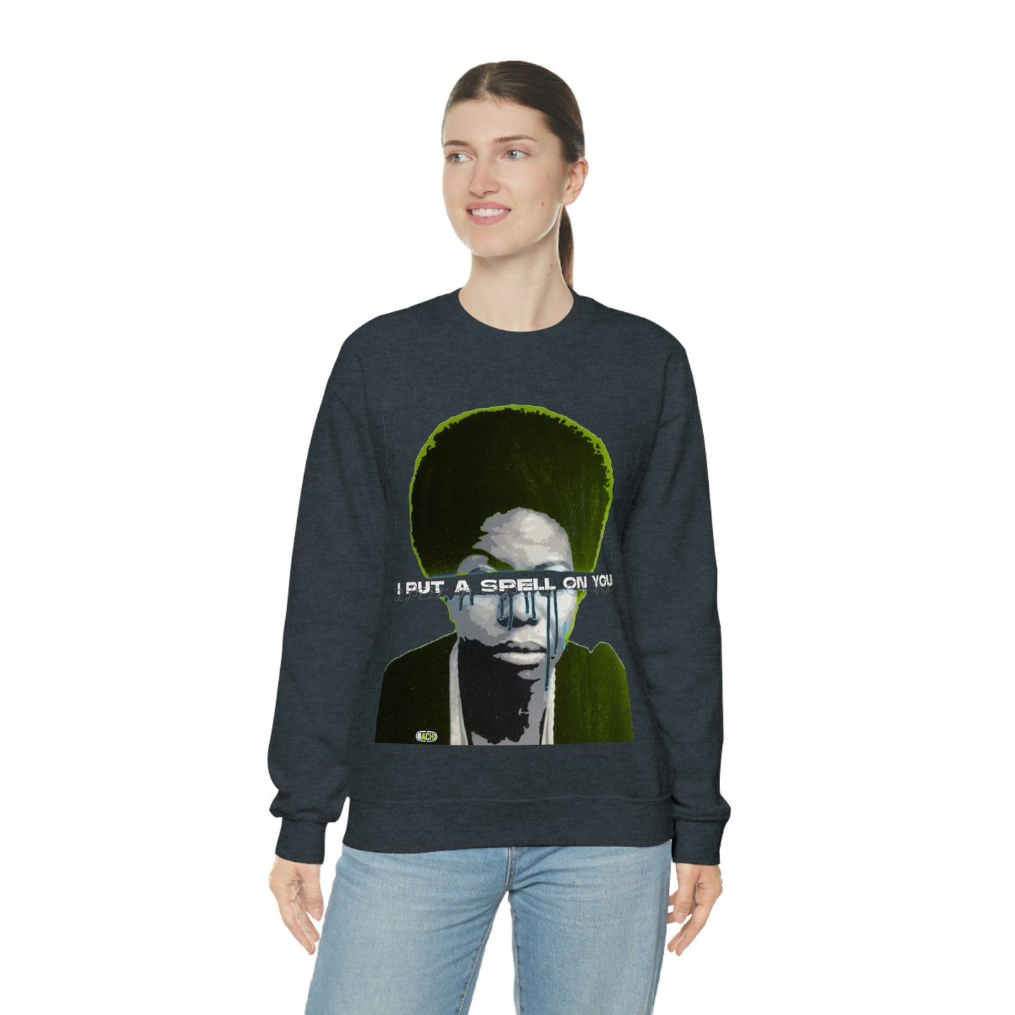 Vintage Soul Music Graphic Sweatshirt - Female Jazz Portrait Print (Bachi)