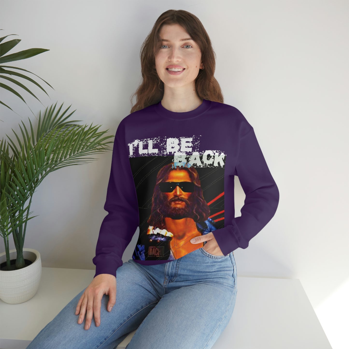 Oversized Graphic Sweatshirt - 80s Sci-Fi Cinema Parody Streetwear (Bachi)